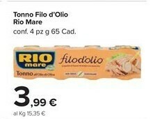 Carrefour Rio Mare Tonno All'Olio Di Oliva Filodolio offerta