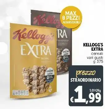 Deco Supermercati Kelloggs Kellogg's - Extra Original 375 G(ml) offerta
