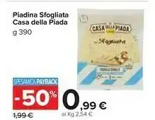 Carrefour Casa Della Piada Piadina Sfogliata offerta