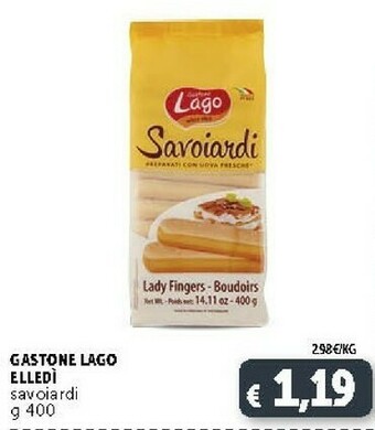Deco Supermercati Gastone lago elledi Savoiardi 400 G(ml) offerta
