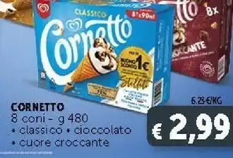 Deco Supermercati Algida Cornetto Classico Formato Speciale 480 G(ml) offerta
