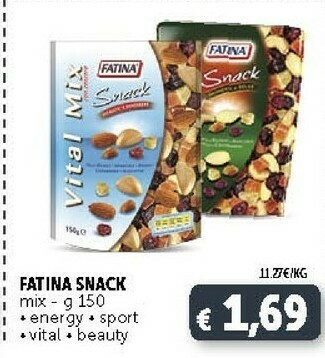 Deco Supermercati Fatina Fitness Mix Snack Ideale Per Lo Sport 150 G(ml) offerta