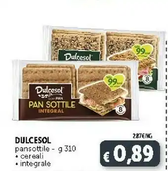 Deco Supermercati Dulcesol Pan Sottile Integral offerta