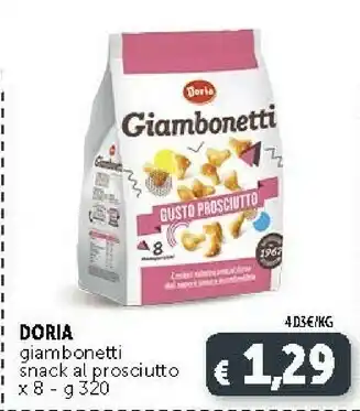 Deco Supermercati Doria Giambonetti Snack Al Prosciutto offerta