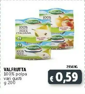 Deco Supermercati Valfrutta Pera Italiana Succo E Polpa 200 G(ml) offerta