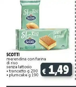 Deco Supermercati Scott Merendina Con Farina Di Riso Senza Lattosio offerta
