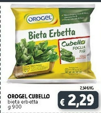 Deco Supermercati Orogel Bieta Erbetta Cubello Foglia Più I Vegetali offerta