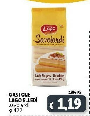 Deco Supermercati Gastone lago elledi Savoiardi 400 G(ml) offerta