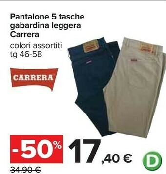Carrefour Carrera Pantaloni uomo offerta