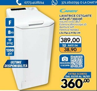 Orizzonte Candy Lavatrice offerta