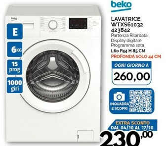 Orizzonte Beko Lavatrice offerta