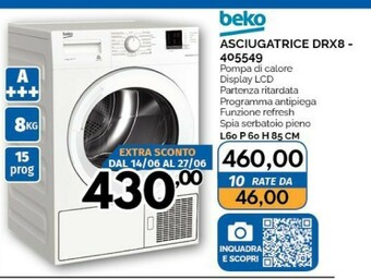 Orizzonte Beko Asciugatrice offerta