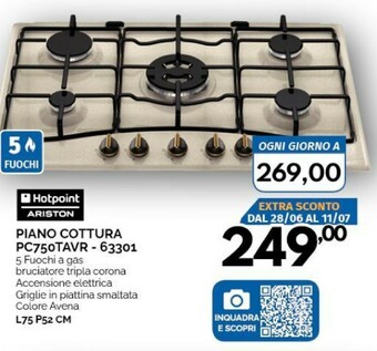 Orizzonte Ariston Piano cottura offerta