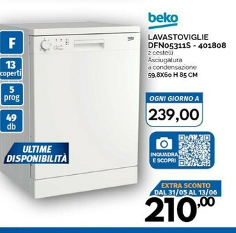 Orizzonte Beko Lavastoviglie offerta