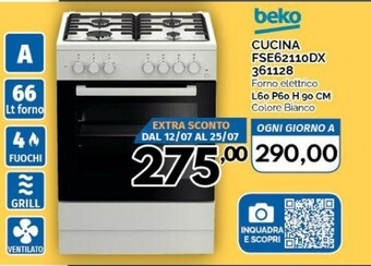 Orizzonte Beko Cucine a gas offerta