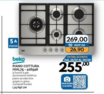 Orizzonte Beko Piano cottura offerta