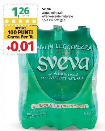 Pam Sveva Acqua Minerale Effervescente Naturale 1500 G(ml) offerta