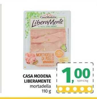 Pam Casa Modena Mortadella Di Pollo LiberaMente 110 G(ml) offerta
