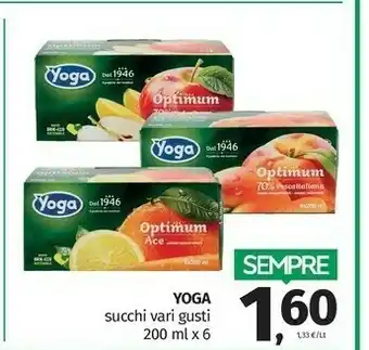 Pam Yoga Succhi Vari Gusti offerta