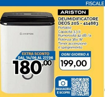Orizzonte Ariston Deumidificatore offerta