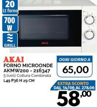 Orizzonte Akai Microonde offerta