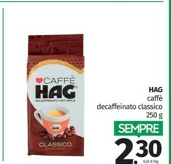 Pam Hag Caffe Decaffeinato Classico offerta