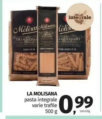 Pam La Molisana Pasta Integrale offerta