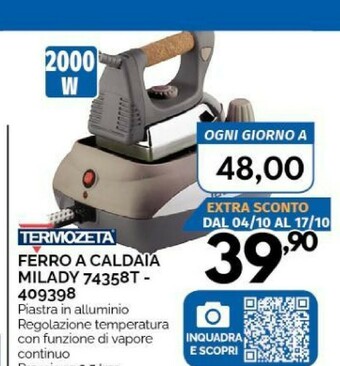 Orizzonte Termozeta Ferro da stiro con caldaia offerta
