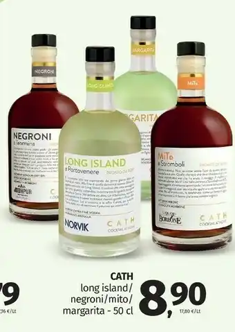 Pam Cath Long Island/ Negroni/ Mito/ Margarita offerta