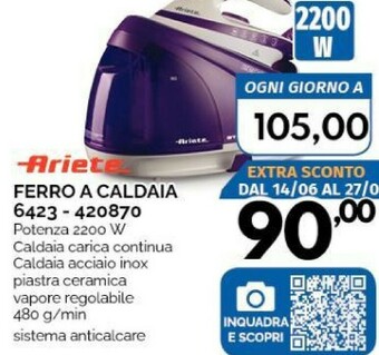 Orizzonte Ariete Ferro da stiro con caldaia offerta