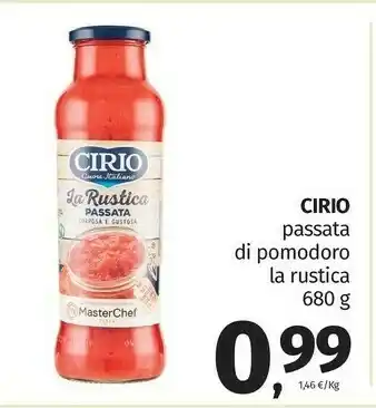 Pam Cirio La Rustica Passata 680 G(ml) offerta