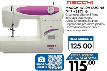 Orizzonte Necchi Macchine da cucire offerta
