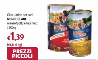 Migliorcane Cibo umido per cani manzo/pollo e tacchino 1250 g