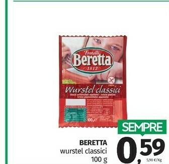 Pam Fratelli Beretta - Wurstel Classico 100 G(ml) offerta