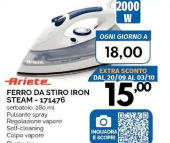 Orizzonte Ariete Ferro da stiro offerta