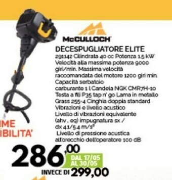 Orizzonte McCulloch Decespugliatore offerta