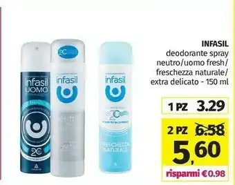 Pam Infasil Deodorante Spray offerta
