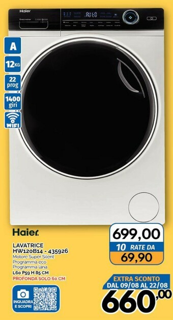 Orizzonte Haier Lavatrice offerta