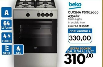 Orizzonte Beko Cucine a gas offerta