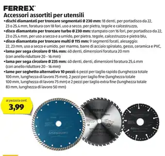 ALDI Ferrex Accessori assortiti per utensili offerta