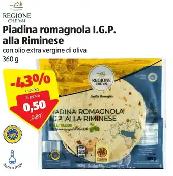ALDI Piadina romagnola IGP alla Riminese 360g offerta