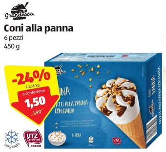 ALDI Coni alla panna 450g offerta