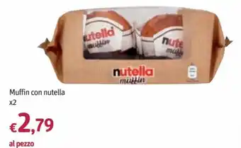 Muffin con nutella x2