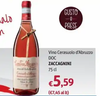 Zaccagnini Vino Cerasuolo d'Abruzzo DOC 75 cl