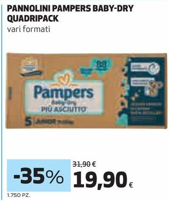 Coop Pannolini pampers baby-dry quadripack offerta