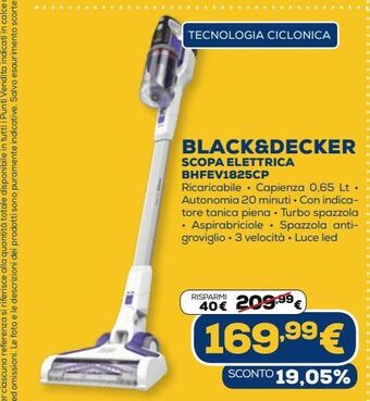 Black & decker scopa elettrica bhfev1825cp