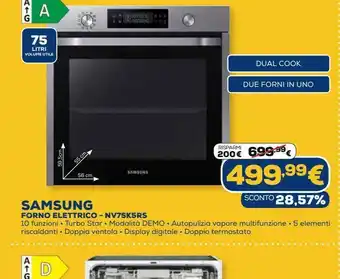 Euronics Samsung forno elettrico - nv75k5rs offerta