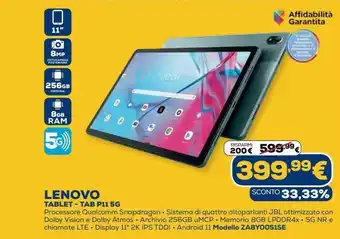 Lenovo tablet - tab p11 5g