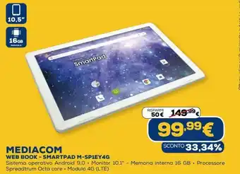 Euronics Mediacom web book - smartpad m-sp1ey4g offerta