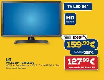 Euronics Lg tv led 24" - 24tl510v offerta